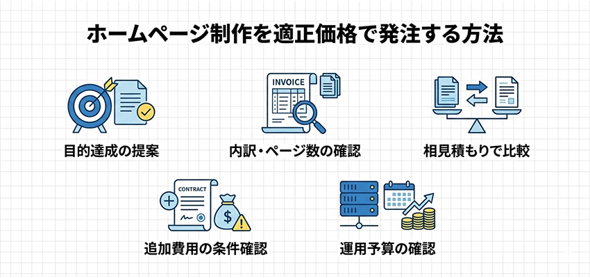 ホームページ制作を適正価格で発注する方法