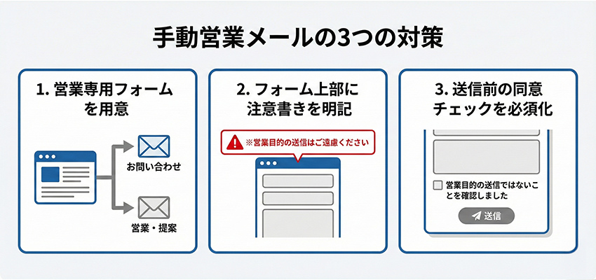 手動で送られてくる迷惑メールの対策方法