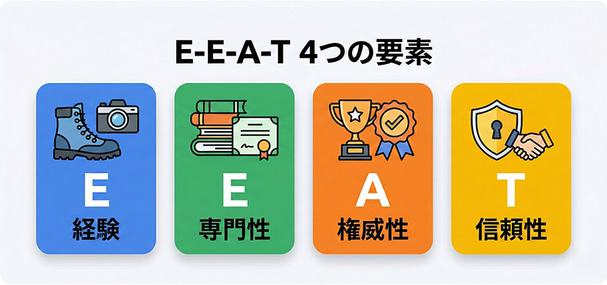 E-E-A-Tを構成する4つの要素