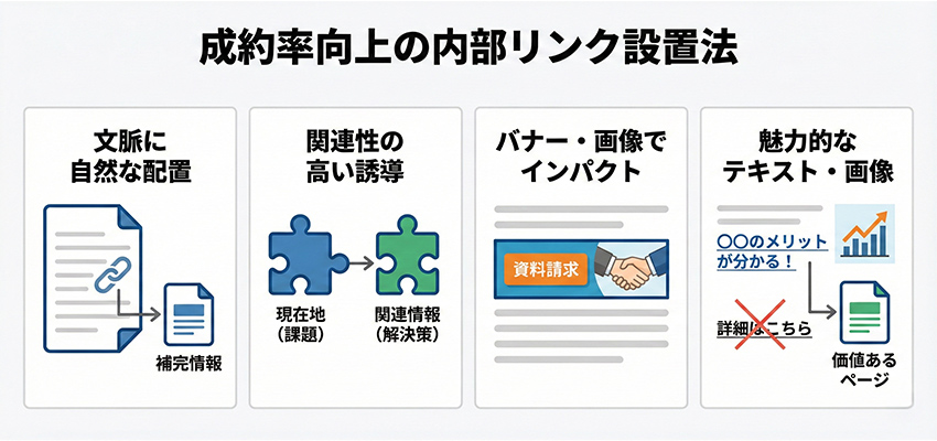 成約率の向上に繋がる内部リンクの設置方法
