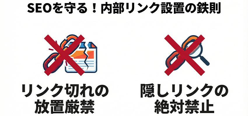 SEO効果を高める内部リンク設置の注意点