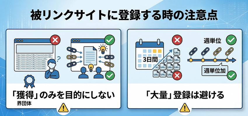 被リンクサイトに登録する時の注意点