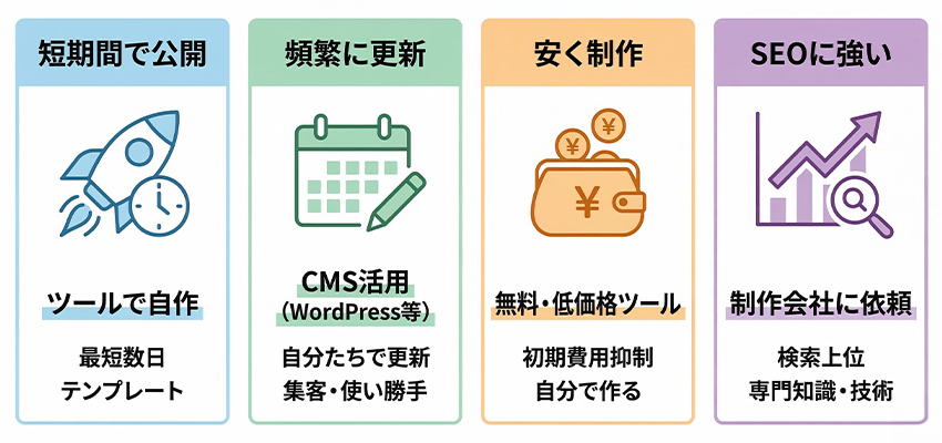 当社がおすすめするホームページ制作方法