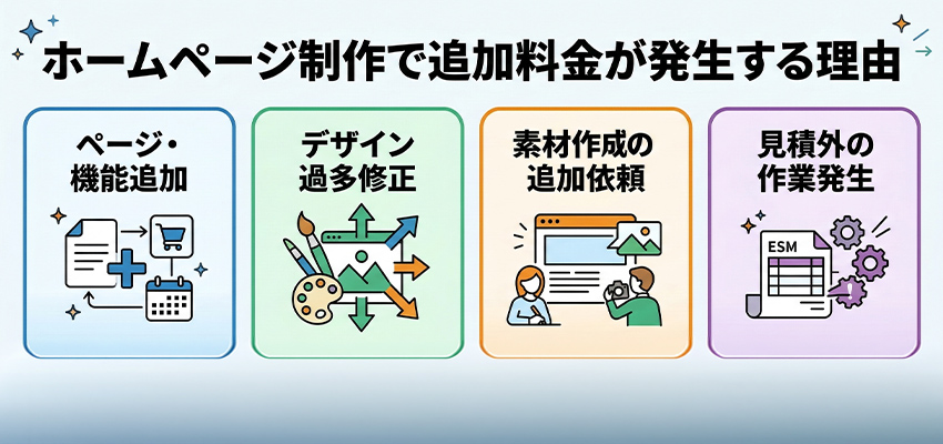 ホームページ制作で追加料金が発生する理由