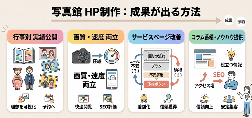 写真の魅力を伝えて成果が出るホームページ制作を行う方法
