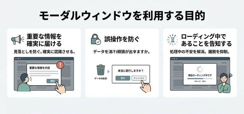 モーダルウィンドウを利用する目的
