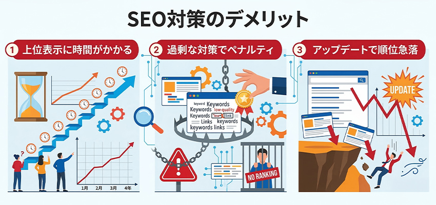 SEO対策のデメリット