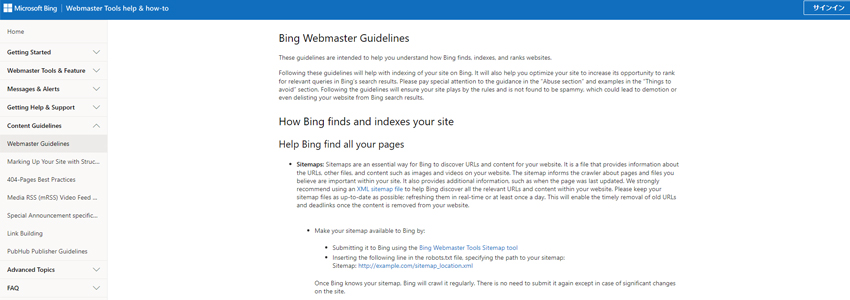 Bing Webmaster Guidelines