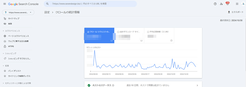 クロールの統計情報レポートの画像